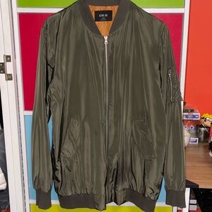 Olive Green Bomber (unisex) (M)edium